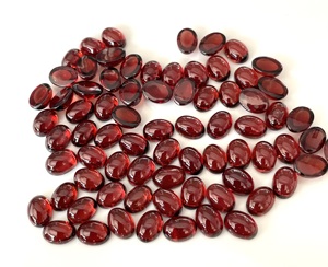 โกเมนสีแดงธรรมชาติรูปไข่3X5มม. ถึง8X10มม. Cabochon-หลวมโกเมนคุณภาพสูงสุด - Product Image 4