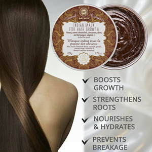 Mascarilla Capilar Natural de Cabello Indio para el Crecimiento del Cabello, Tratamiento Nutritivo y Fortalecedor con Miel, Aceite de Almendras, Canela y Vitamina E - Product Image 2