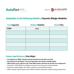 Juego de engranajes de espejo izquierdo y derecho para Ford Ram (envío desde el fabricante de Turquía) Código de producto: FD112687 - Product Image 2