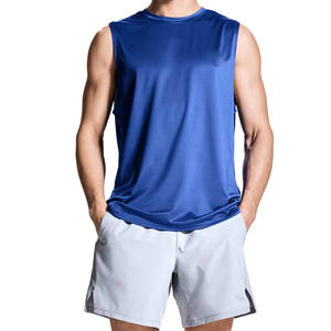 Vente en gros Débardeur Workout Débardeurs de gymnastique d'été pour hommes Débardeurs en coton uni Nouveaux débardeurs pour hommes Musculation Fitness Singlets Gymnases pour hommes - Product Image 5