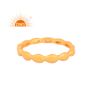 Anillo de banda chapado en oro de 18 quilates de plata esterlina más vendido, joyería fina Demi para mujer, regalo para su delicada colección - Product Image 1
