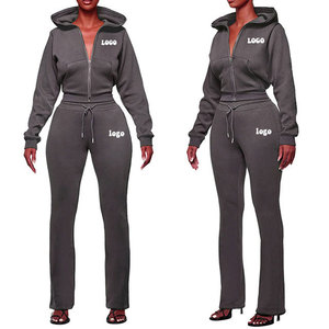 Tenue décontractée de tous les jours parfaite pour l'entraînement Ensemble de jogging pour femme Vêtements de fitness et de course à pied élégants Ensemble de jogging pour femme deux pièces - Product Image 4
