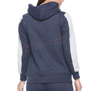 ชุดวอร์ม2ชิ้นสำหรับวิ่งจ๊อกกิ้งสำหรับผู้หญิงมีฮู้ดคอเสื้อออกแบบได้ตามต้องการสำหรับฤดูหนาว - Product Image 6