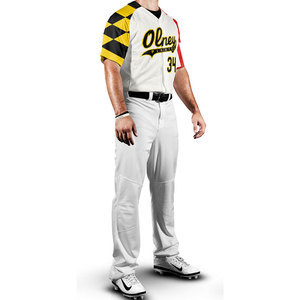 Maillot de baseball à manches courtes personnalisable de haute qualité, séchage rapide, respirant, confortable, coton/polyester - Product Image 1