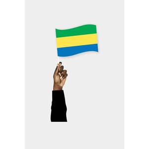 Gabon <b>Pocket</b> Flag Made of Durable <b>Plastic</b> - Product Image 1