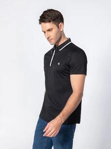 เสื้อโปโลผ้าฝ้าย100% สำหรับผู้ชาย, เสื้อตีกอล์ฟถักลายถักมีแขนสั้นคุณภาพสูงลำลอง - Product Image 4