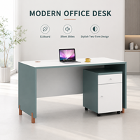 Bureau de direction minimaliste avec meuble mobile, panneau en panneau de particules mélaminé E1, mobilier de bureau commercial
