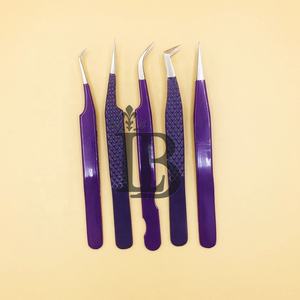 Pinzas para Extensión de Pestañas de Color Morado, Sostenibles, Curvas, Volumen Ruso, Personalizables, Pinzas para Pestañas de Visón - Product Image 2