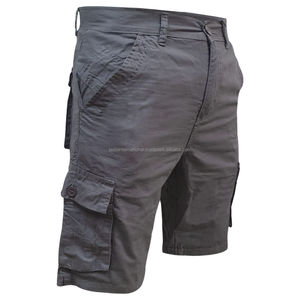 Pantalones cortos chinos de sarga de algodón 100% informales para hombre con bolsillos laterales Pantalones cortos de gimnasio personalizados con diseños estampados y teñidos lisos - Product Image 4