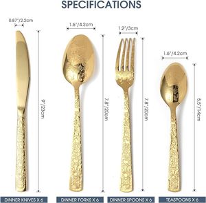 Juego de cubiertos de metal blanco con logotipo de lujo, tenedores de café y postre para el hogar, desechables de acero inoxidable, ¡gran valor! - Product Image 6