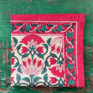 100% Cotton Boho Floral Handmade Square Bandana <b>Scarf</b>-Breathable Summer Gift - Product Image 4