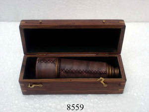 Vente chaude Nautique Laiton extractible Télescope Cuir Brun Monté À La Main Fournisseurs Et Fabricant Cadeaux Nautiques Articles - Product Image 5