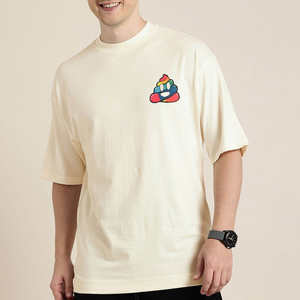 Coupe ample imprimé épaules tombantes t-shirts impression personnalisée et couleur Streetwear hommes T-shirts surdimensionnés 100% coton T-shirt pour hommes - Product Image 1