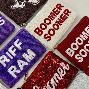 Porte-monnaie en coton fait main avec des perles brodées, design tendance, couleur personnalisée, sérigraphie, cadeau de remerciement pour - Product Image 6