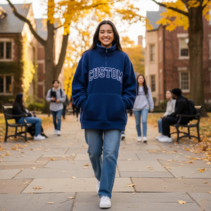 Sudadera Personalizada Iota Nu Delta con Cuello Alto, Logotipo Bordado Impreso en 3D, para Mujer y Hombre, Spandex/Algodón, Estilo Holgado, Ropa Urbana para Otoño e Invierno - Product Image 4