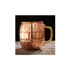 Vaso Moscow Mule de Cobre, Taza de Cerveza de Acero Inoxidable, Tapa Lavable a Mano, Diseño Clásico para Uso en Cafeterías, Ecológico - Product Image 6