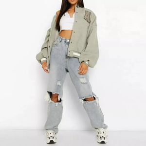 Nouveautés Manteau d'hiver design Veste universitaire pour femmes Veste universitaire décontractée pour femmes Veste de baseball surdimensionnée - Product Image 6