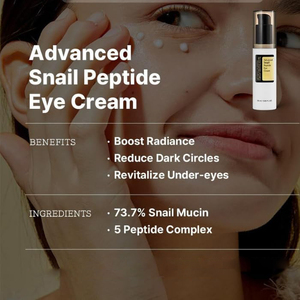 ครีมบำรุงรอบดวงตาสูตรลดเลือนริ้วรอยและจุดด่างดำ ผสมสารสกัดจากเมือกหอยทาก 92% คอลลาเจน เรตินอล และเปปไทด์ ช่วยให้ผิวเรียบเนียน - Product Image 3