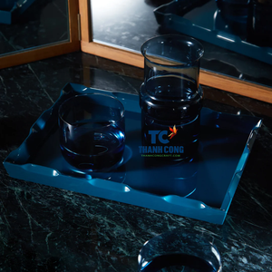 Plateaux de service élégants en laque en gros avec des couleurs et des formes personnalisées des fournisseurs d'artisanat du Vietnam - Product Image 1