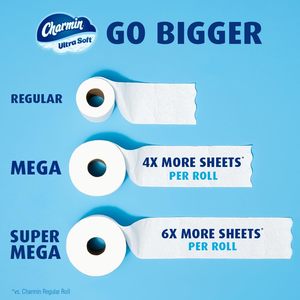 Papel higiénico CharminUltra Soft 6 Mega Rollos = 24 Rollos regulares - Product Image 5