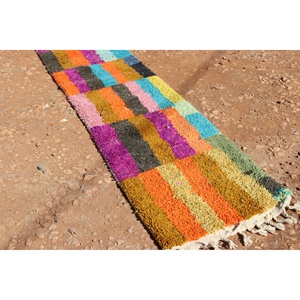 Tapis abstrait marocain moderne fait à la main Style bohème anti-dérapant lavable laine polyester soie matériel pour la prière à domicile - Product Image 4
