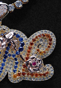 Colgante de diamante de moissanita Hip Hop personalizado para hombre, VVS helado con nombre personalizado y regalo de joyería de letras para él o ella - Product Image 3