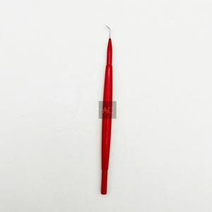 เครื่องมือยกขนตาสแตนเลสสีแดงขายส่ง แบรนด์ส่วนตัว แหนบปลายแหลมสำหรับต่อขนตา - Product Image 4