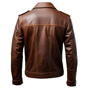 Offre Spéciale hommes nouveau Design veste en cuir véritable pour hommes matériel en cuir manches longues Street Wear professionnel - Product Image 3