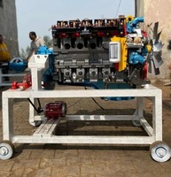 Test ekipmanları için kesim bölümü ile 6 silindir 4 zamanlı dizel motor modeli