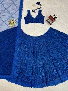 Dernière Designer Faux Georgette Fil Séquence Travail Lehenga Choli Par FabZone - Product Image 2