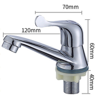Robinetterie sanitaire pour salle de bain : Robinet de lavabo monotrou à eau froide, mitigeurs