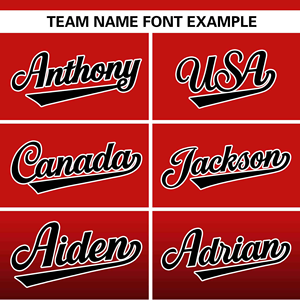 Pull-over de baseball authentique à rayures, respirant, grande taille, dégradé rouge, noir et blanc, personnalisé - Product Image 3