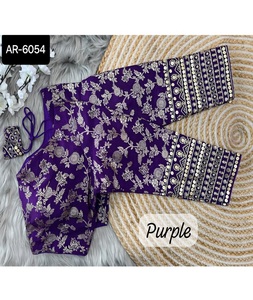 เสื้อเบลาส์ดีไซน์ใหม่สำหรับผู้หญิงใส่งานเย็บปักถักร้อยขนาดใหญ่พร้อมใส่คอลเลคชั่นเสื้อผ้าสำหรับงานแต่งงานส่าหรี - Product Image 1