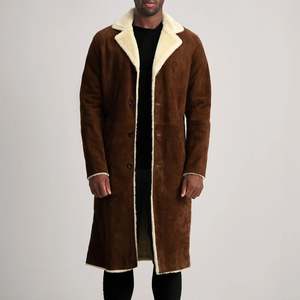 Kolby Brown <b>Men's</b> Suede <b>Shearling</b> <b>Coat</b> - Product Image 1