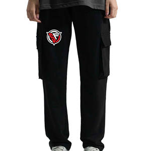 Pantalones Cargo informales para mujer, ropa de gimnasio ligera de Color sólido con diseño frontal plano elástico transpirable con múltiples bolsillos - Product Image 5