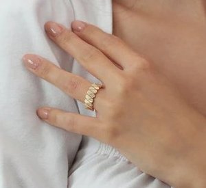 Solide 925 Sterling Silver Unique Design Or Rempli Bague Femmes Fille De Mariage Bague De Fiançailles Fine Bijoux En Argent En Gros En Vrac - Product Image 4