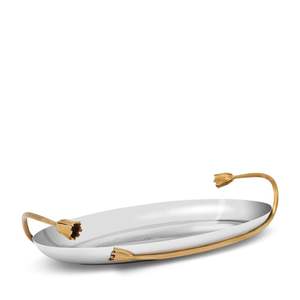 Bandeja de servicio de metal dorado, elegante y duradera, perfecta para servir bebidas, aperitivos y Decoración elegante - Product Image 3