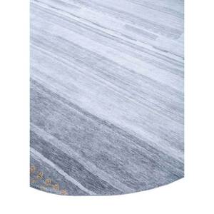 Alfombra Manchaha Lub-6551 Azul, Tejida a Mano con Lana y Seda, Rectangular Grande, Diseño a Rayas, para Sala de Estar, Estilo Puzzle y Patchwork - Product Image 2