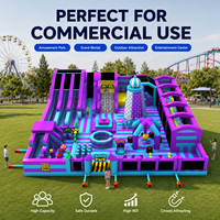 Château gonflable commercial personnalisé, parcours d'obstacles en PVC, aire de jeux d'aventure intérieure/extérieure pour location d'événements en parc d'attractions