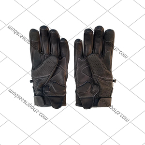 Gants de moto d'hiver en cuir premium, imperméables, compatibles écran tactile, avec protection des doigts et des phalanges, légers et extensibles, à boucle. - Product Image 5