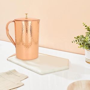 Jarra de cobre puro de alta calidad para agua potable, ligera y portátil con elegante acabado brillante para uso diario - Product Image 3