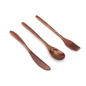 Cuillère et fourchette à dîner en bois de luxe pour ustensiles de cuisine à faible coût couverts en bois de taille personnalisée ensembles de couverts pour la vente en gros - Product Image 6