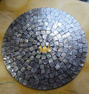 Good Quality Mother of Pearl Round <b>Placemat</b> <b>Table</b> Mat MOP Inlay Dining <b>Table</b> Mosaic Inlay <b>Placemats</b> from Vietnam - Product Image 5