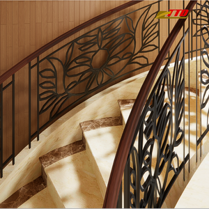 Barandilla de Escalera Interior de Hierro Forjado con Detalles Artísticos Únicos, Resistente al Agua y Pintable - Product Image 4