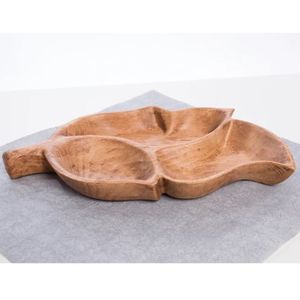 Nuevo producto, bandeja de servicio de madera de alta calidad con forma de hoja para decoración de fiesta de Navidad del proveedor de Vietnam - Product Image 2