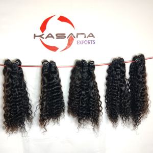 Tejido vietnamita barato al por mayor 100% paquete Natural 100% color negro mujeres cutícula alineada extensiones de cabello humano de onda profunda - Product Image 3