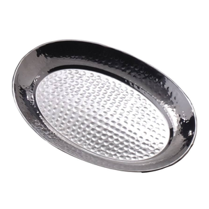 Plateau de service en aluminium Plateau décoratif en métal noir Centre de table élégant et décor de table design sculpté - Product Image 6