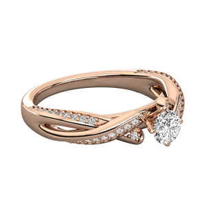 Anillo de Oro de 14K con Diamante Cultivado en Laboratorio, Corte Esmeralda, con Diseño Religioso, para Compromiso, Boda o Regalo para Fiesta - Product Image 3