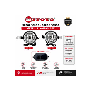 Juego de Faros Antiniebla LED Compatibles con Hyundai Getz OEM, Izquierdo y Derecho, 92201-1C500 92202-1C500, Modelos 2006 y Posteriores, Nuevo - Product Image 1