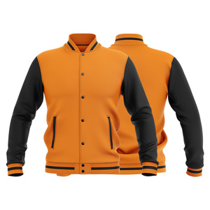 Veste bomber de baseball formelle de haute qualité W4G, patchwork, design personnalisé, broderie, col rond, livraison rapide sans frais de douane - Product Image 1